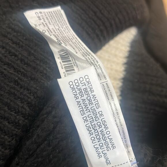 MNG MANGO BUTTONED STRIPED BULKY SWEATER SIZE L - Picture 5 of 7